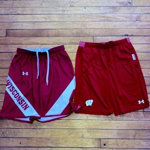Two Pairs of Wisconsin Badgers Athletic Shorts